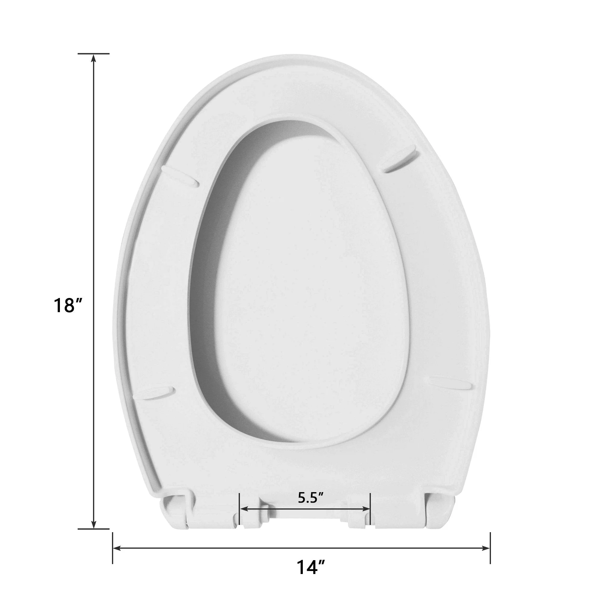 DeerValley DV-F068S11 Quick-Release Soft-Close Elongated Plastic Polypropylene Toilet Seat (Fit with DV-1F52816/DV-1F52828/DV-1F52829 ) - Image 6