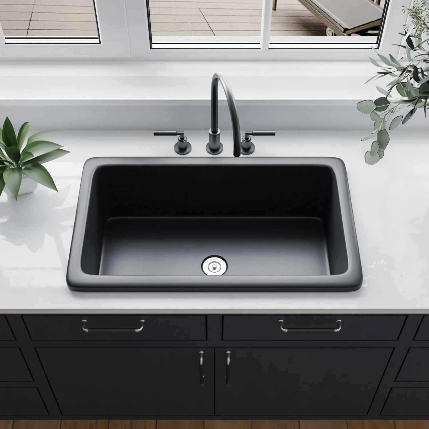 GLEN 31.89" L x 19.09" W Rectangle Undermount Kitchen Sink, Easy-Cleaning - Image 12