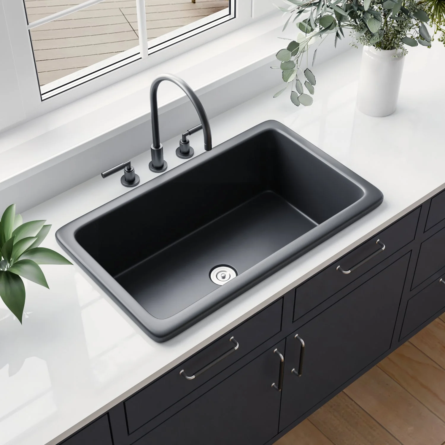 GLEN 31.89" L x 19.09" W Rectangle Undermount Kitchen Sink, Easy-Cleaning - Image 13