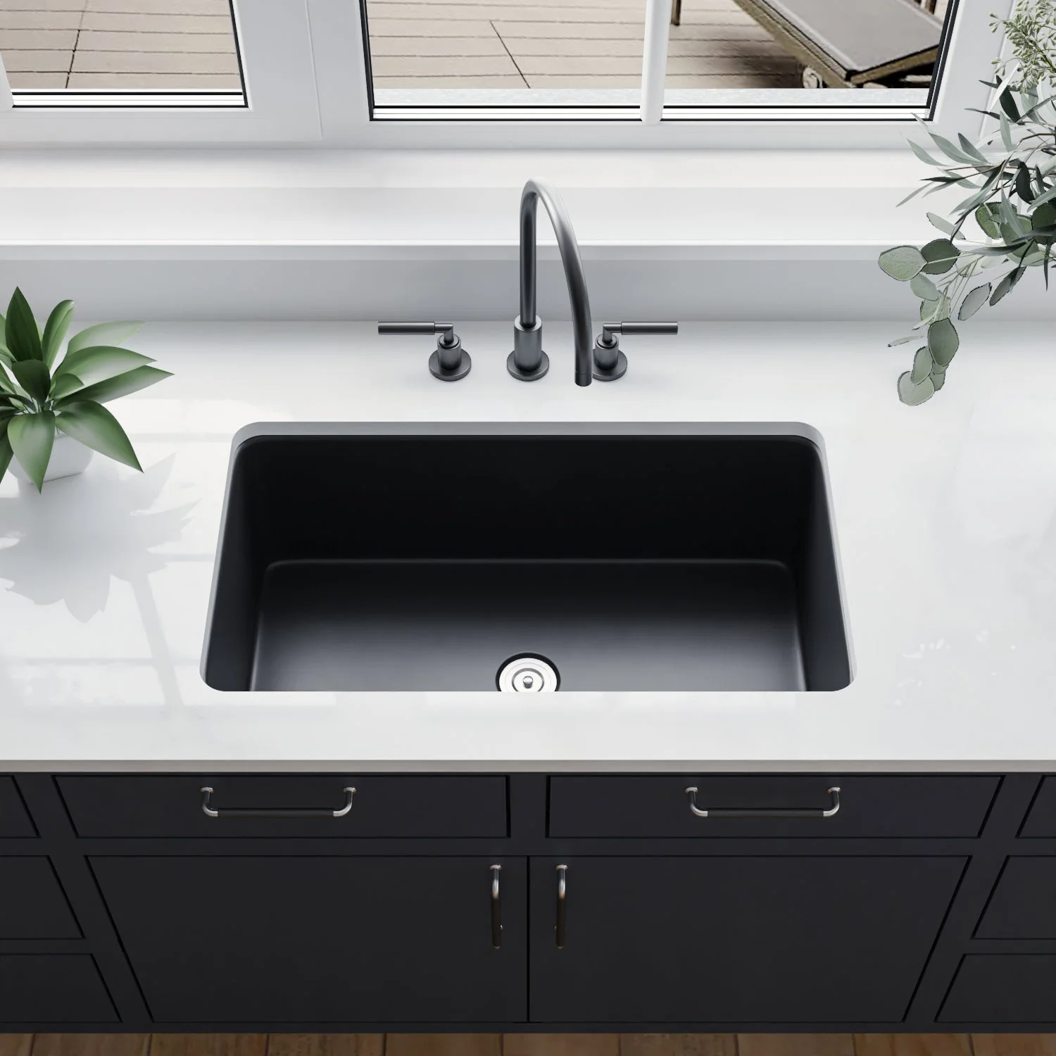 GLEN 31.89" L x 19.09" W Rectangle Undermount Kitchen Sink, Easy-Cleaning - Image 15
