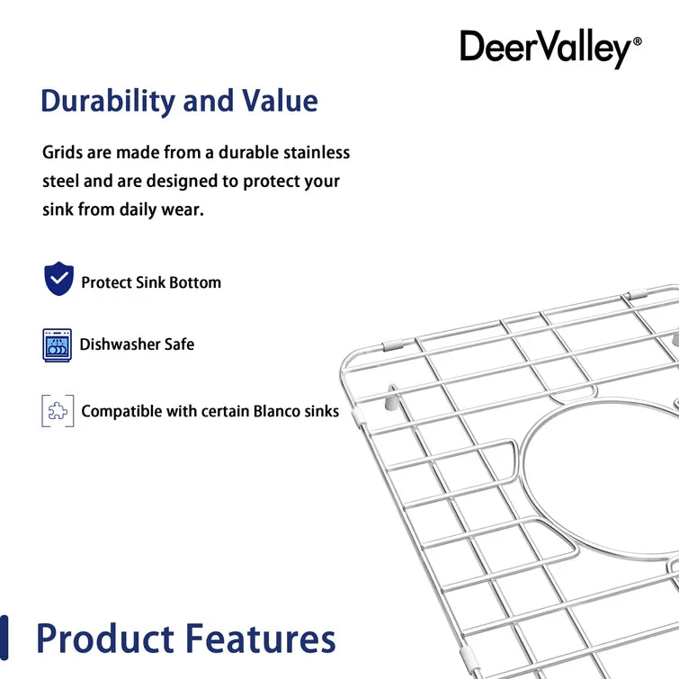 DeerValley DV-K028G04 12.99" x 11.42" Kitchen Sink Grid -Set of 1 (Compatible with DV-1K028) - Image 5