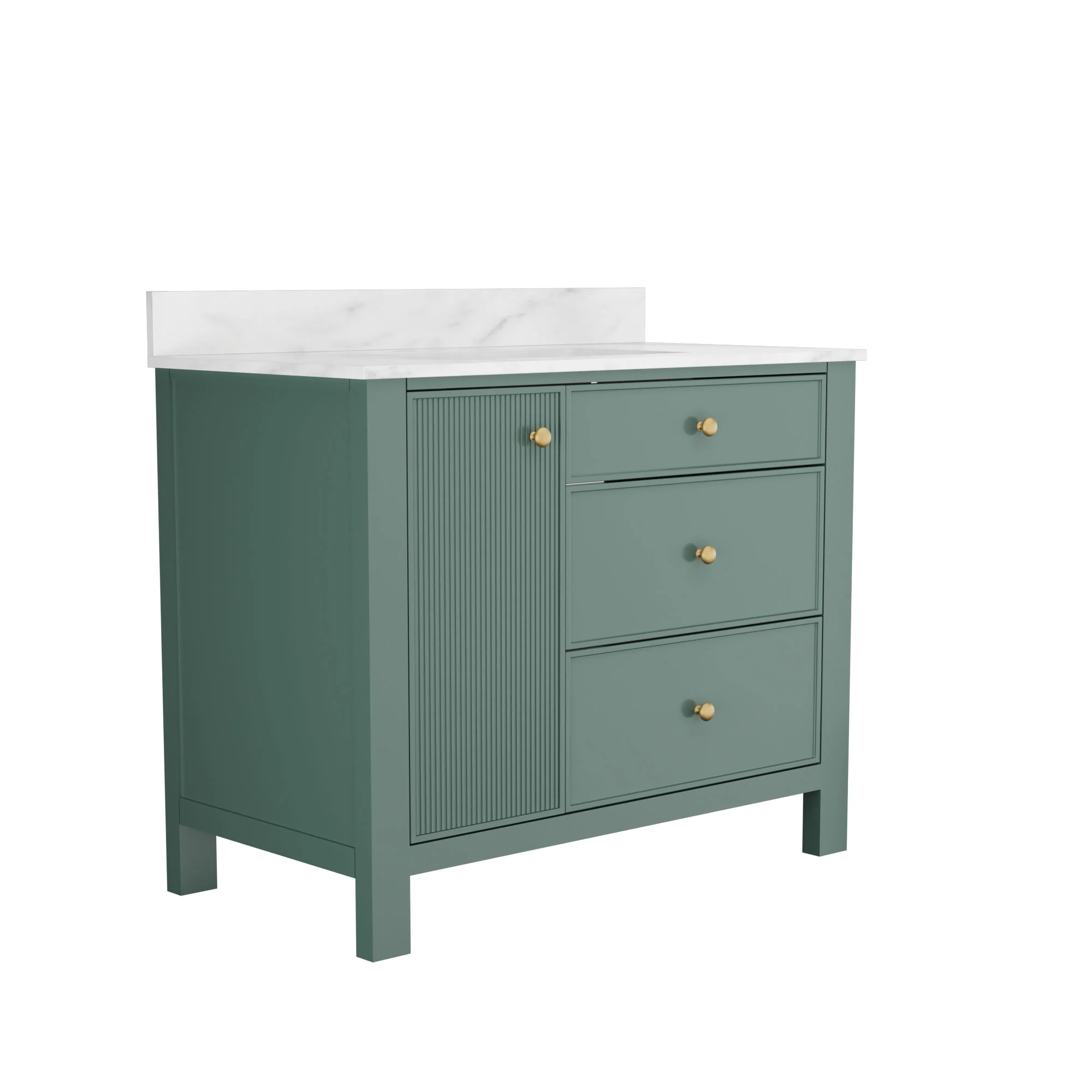 DeerValley DV-1BV0451NW/VG 42" Fully Assembled Single Bathroom Vanity with Artificial Marble Top, Natural Wood - Image 25