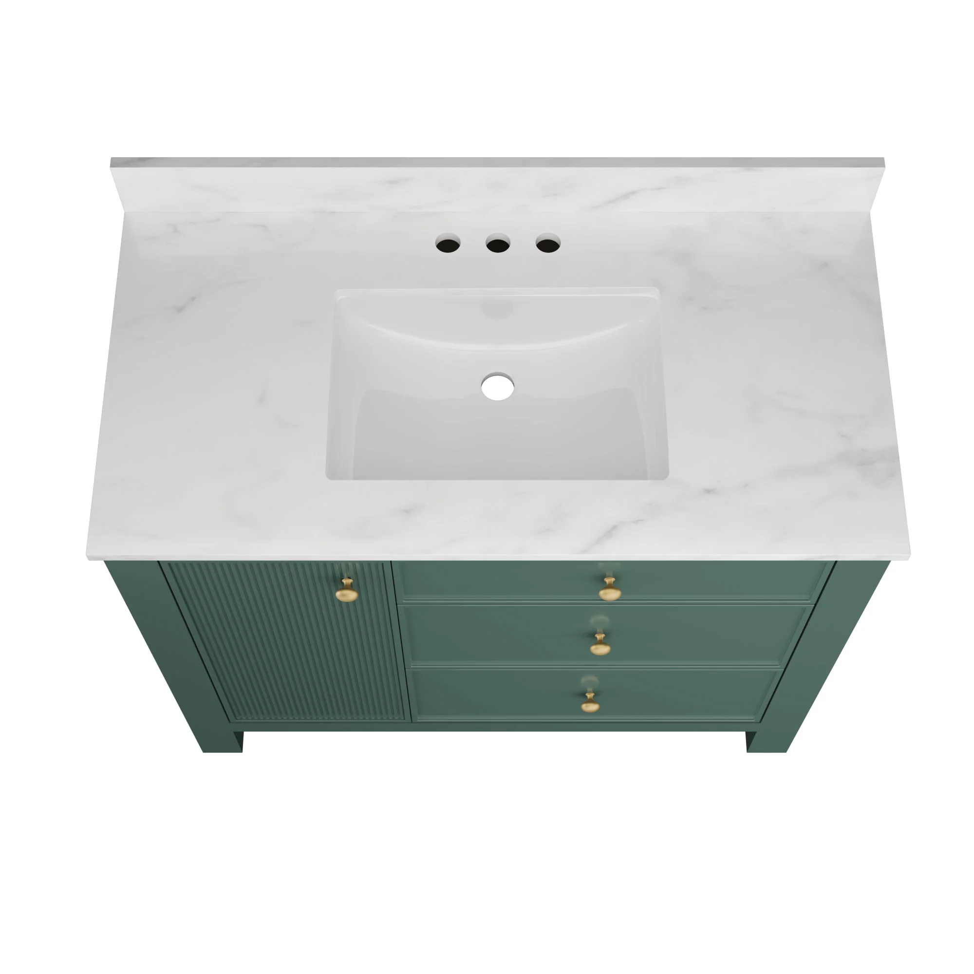DeerValley DV-1BV0451NW/VG 42" Fully Assembled Single Bathroom Vanity with Artificial Marble Top, Natural Wood - Image 26