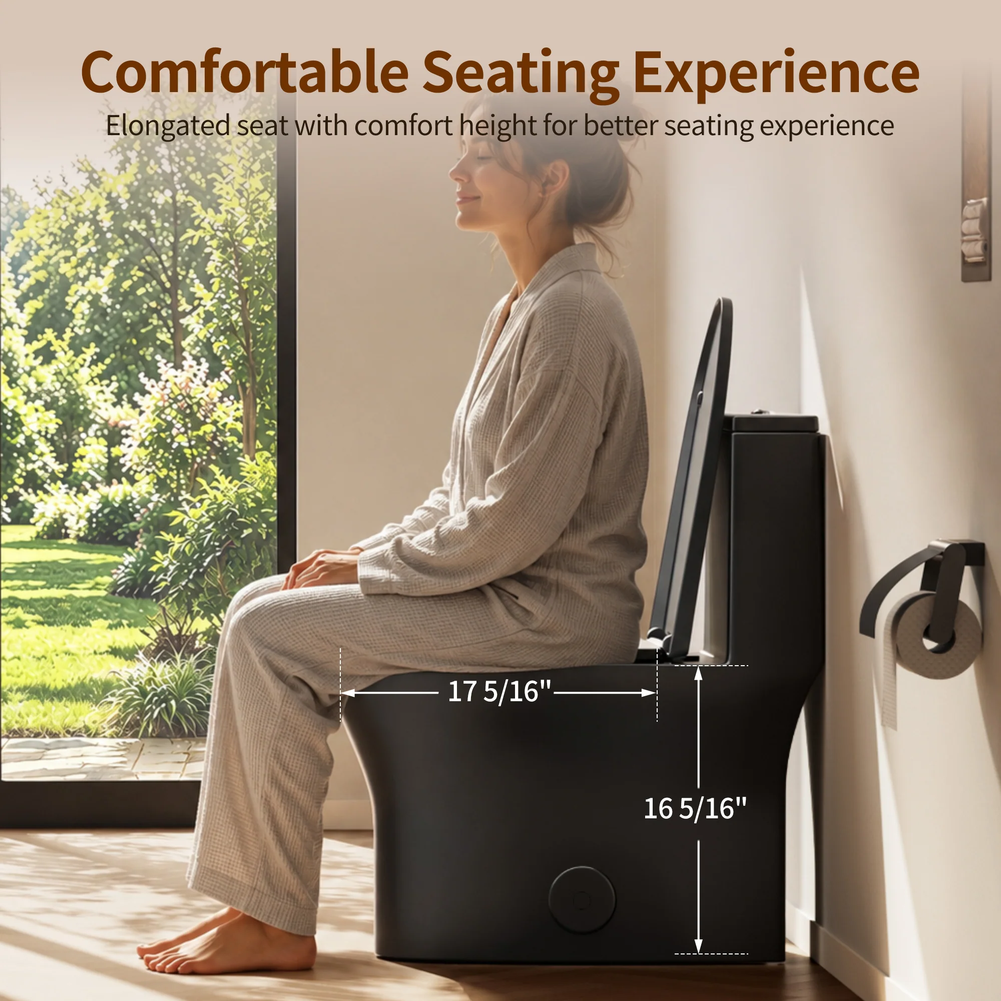 DeerValley DV-1F0250 One-Piece Toilet Soft-Close Seat Skirted Design Dual Flush - Image 19