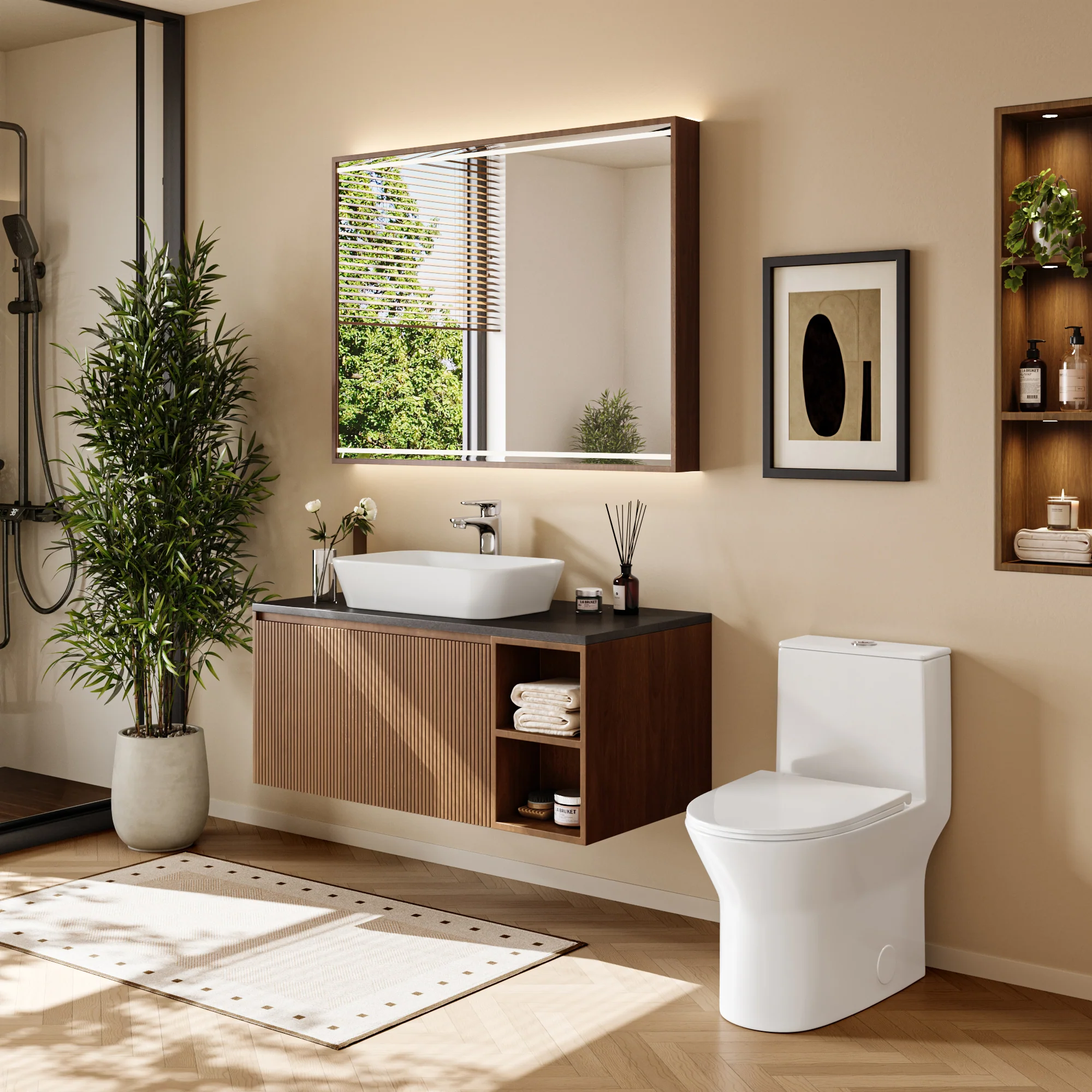 DeerValley DV-1F0250 One-Piece Toilet Soft-Close Seat Skirted Design Dual Flush - Image 2