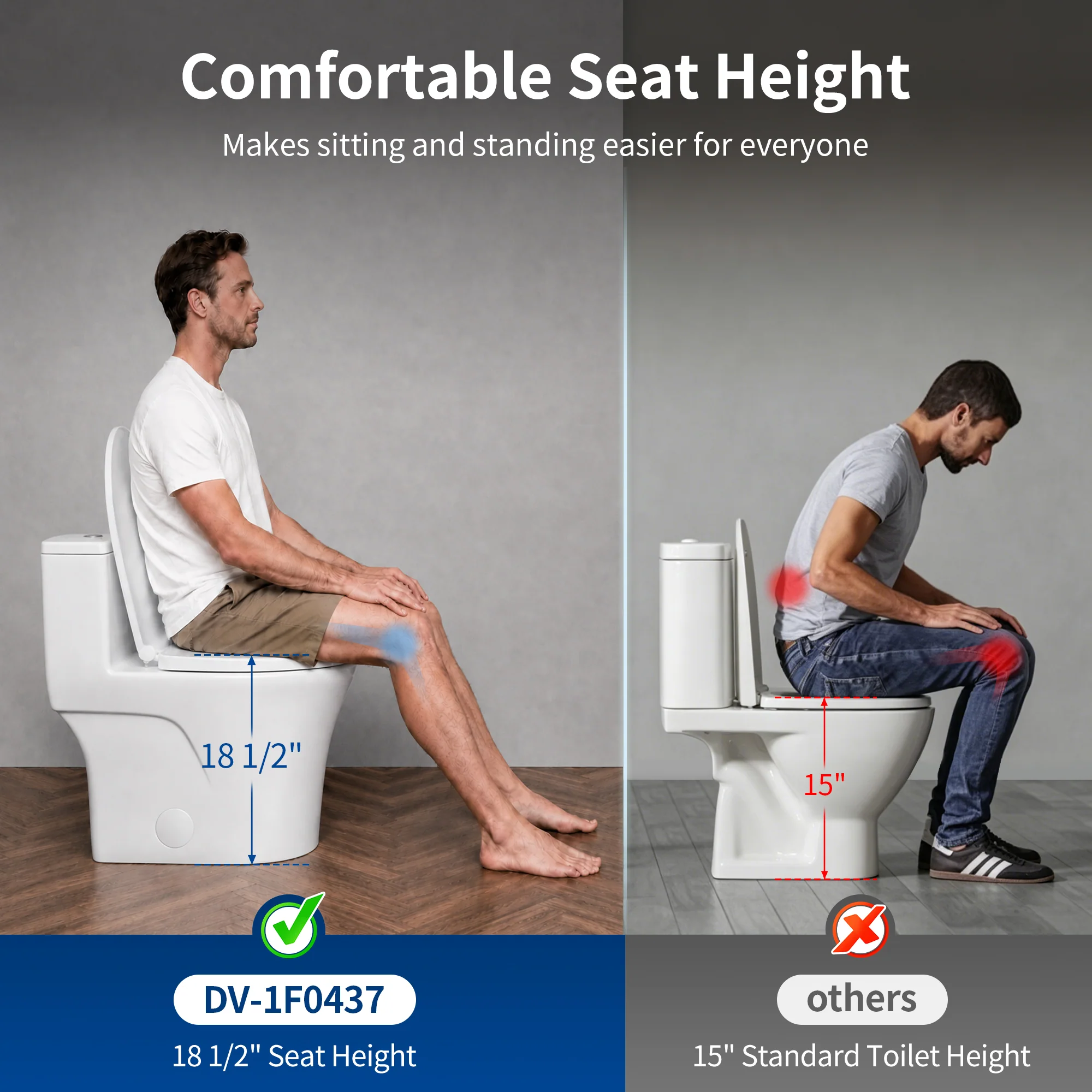 DeerValley DV-1F0437 One Piece Elongated Toilet – Dual Flush & Rimless, ADA Height, Seat Included - Image 12