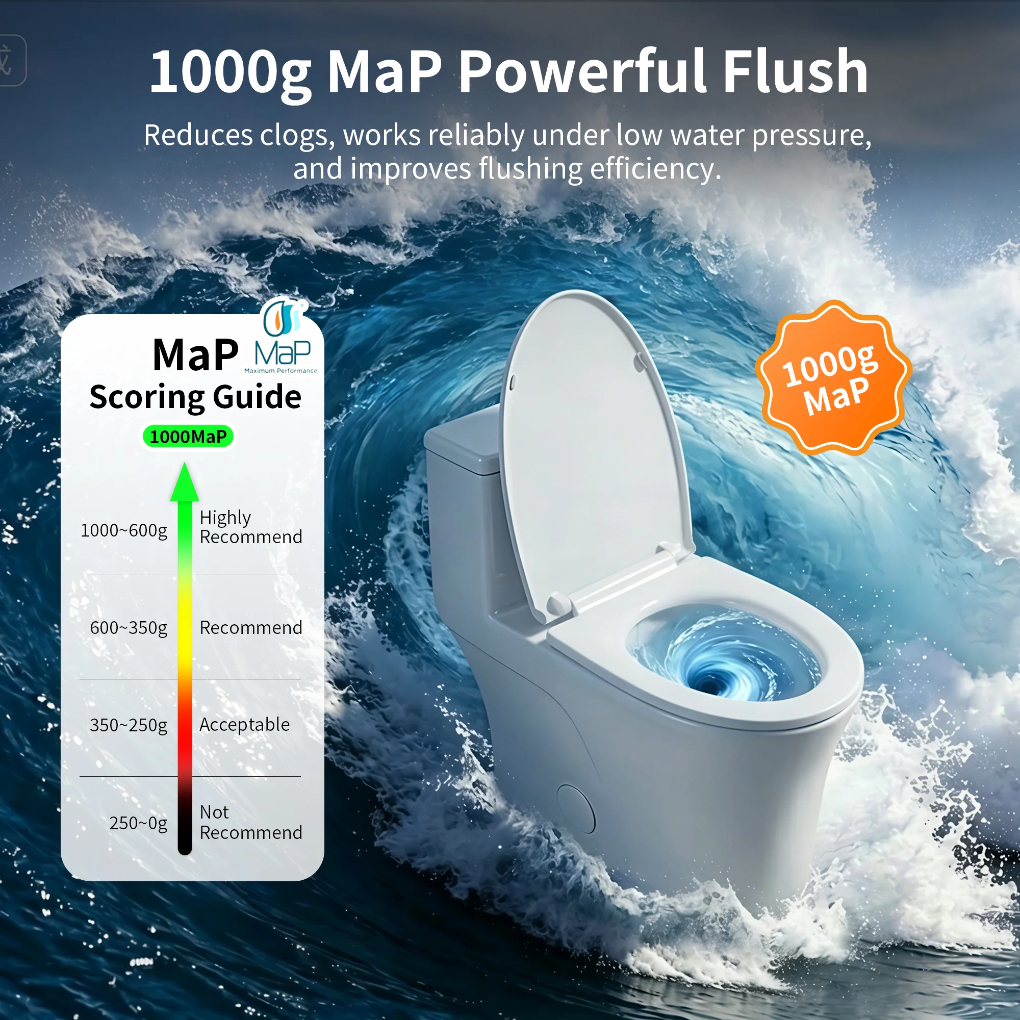 DeerValley DV-1F0437 One Piece Elongated Toilet – Dual Flush & Rimless, ADA Height, Seat Included - Image 13