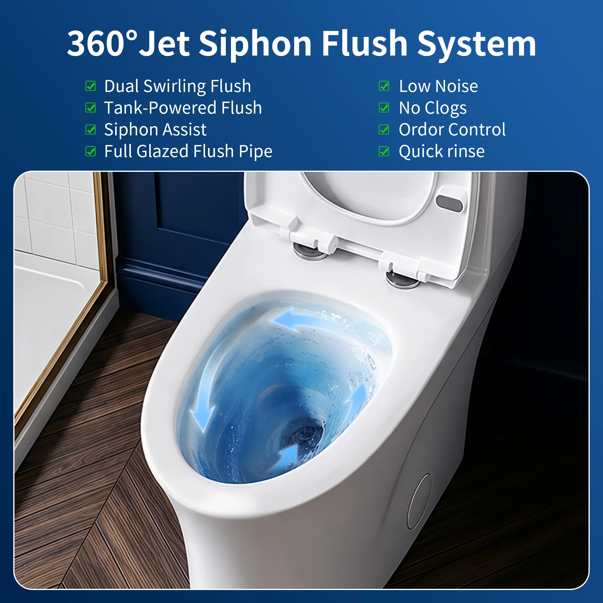 DeerValley DV-1F0437 One Piece Elongated Toilet – Dual Flush & Rimless, ADA Height, Seat Included - Image 16