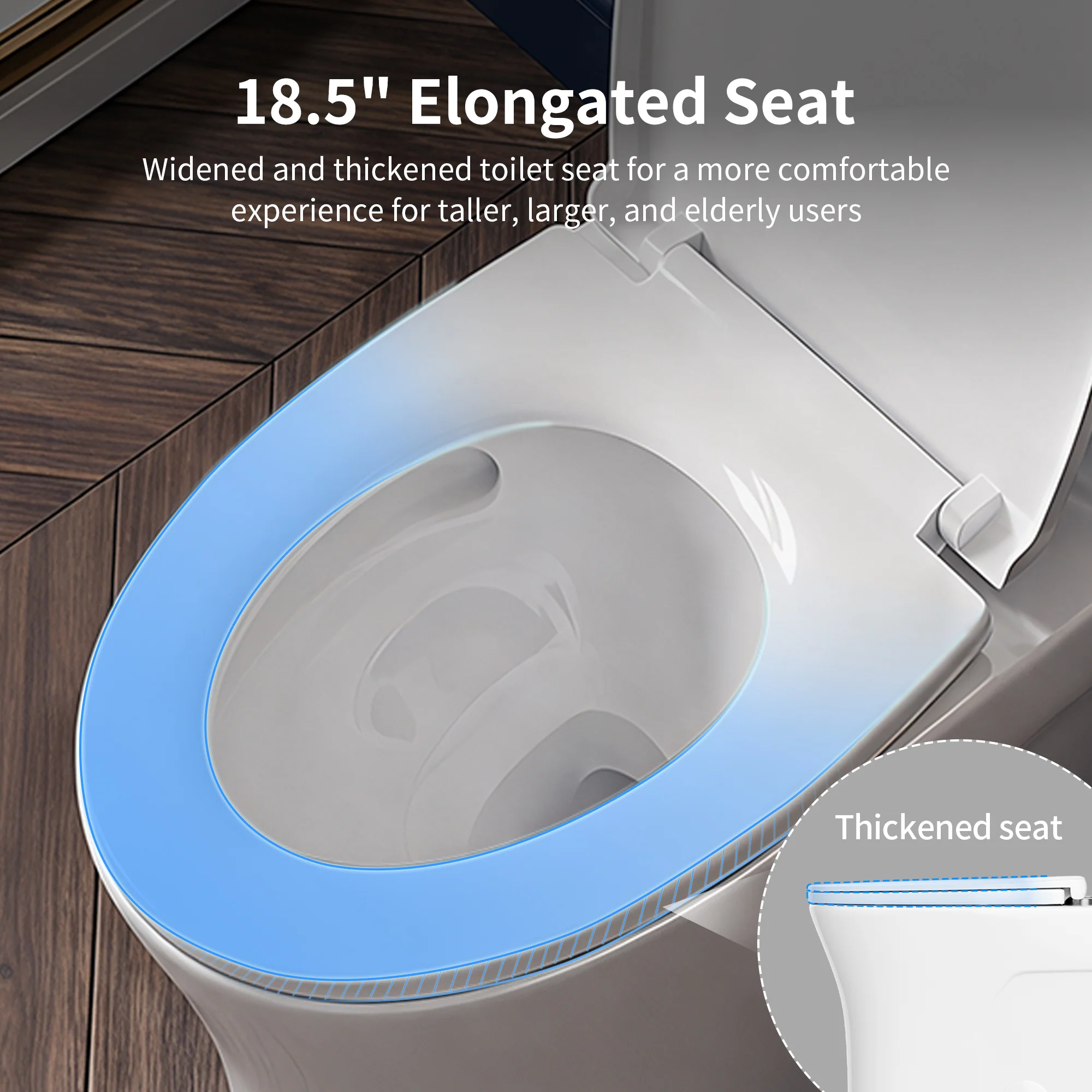 DeerValley DV-1F0437 One Piece Elongated Toilet – Dual Flush & Rimless, ADA Height, Seat Included - Image 9