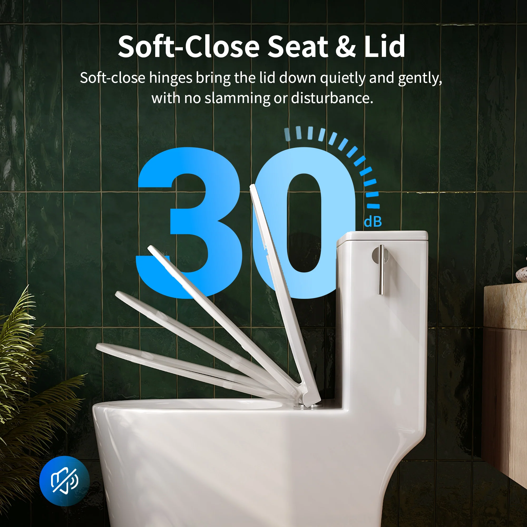DeerValley DV-1F0470 One-Piece Toilet, Self-Cleaning Glaze & Dual Flush System - Image 5