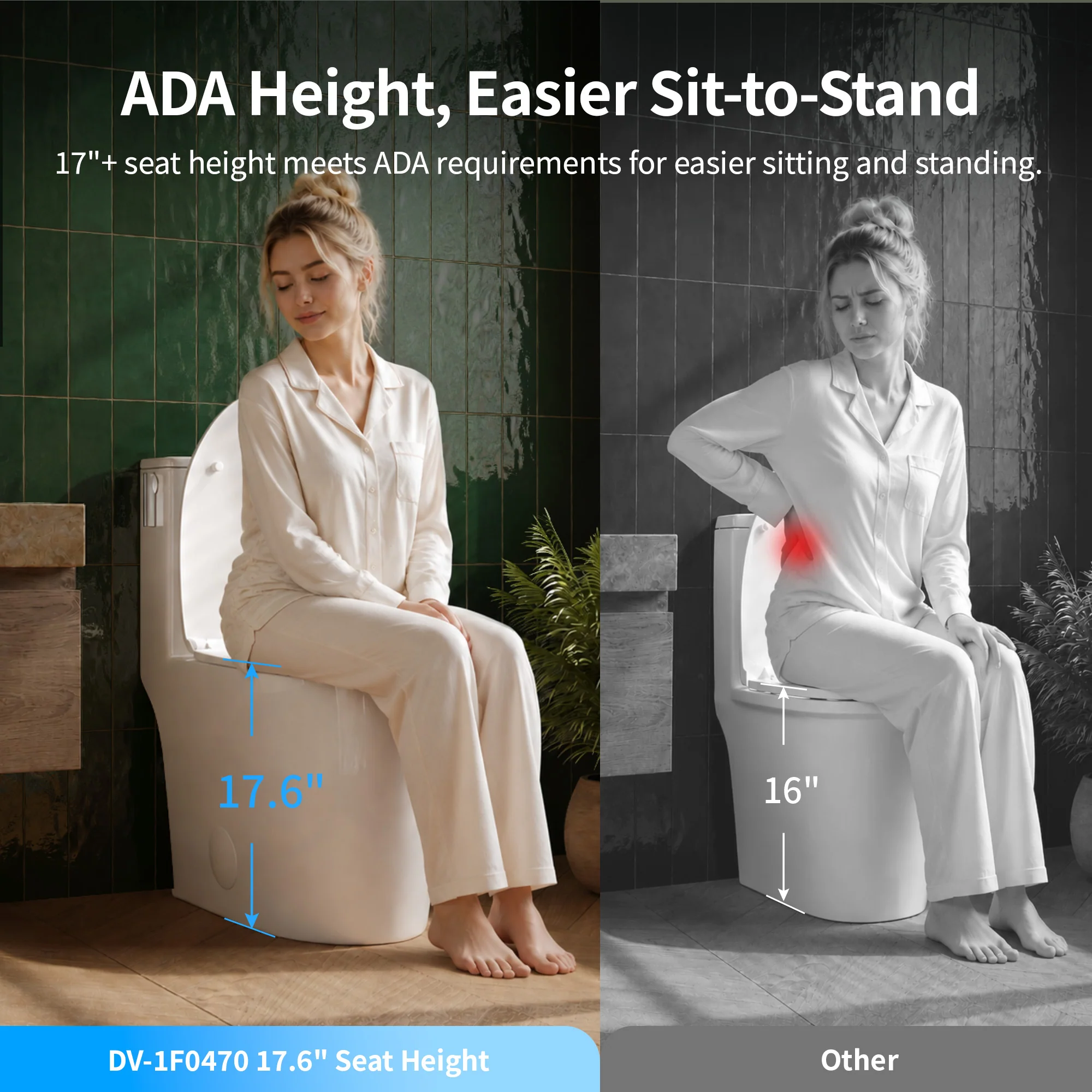 DeerValley DV-1F0470 One-Piece Toilet, Self-Cleaning Glaze & Dual Flush System - Image 6