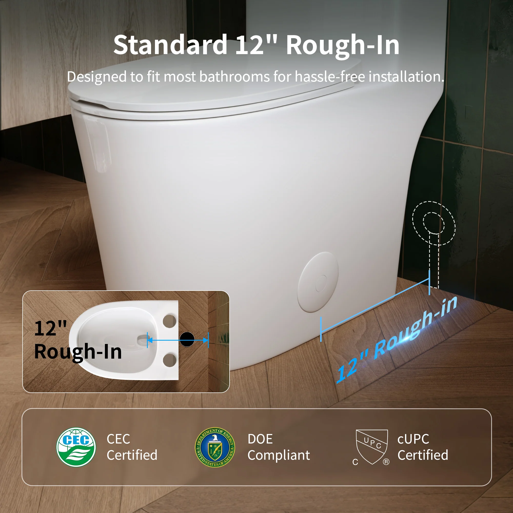 DeerValley DV-1F0470 One-Piece Toilet, Self-Cleaning Glaze & Dual Flush System - Image 8