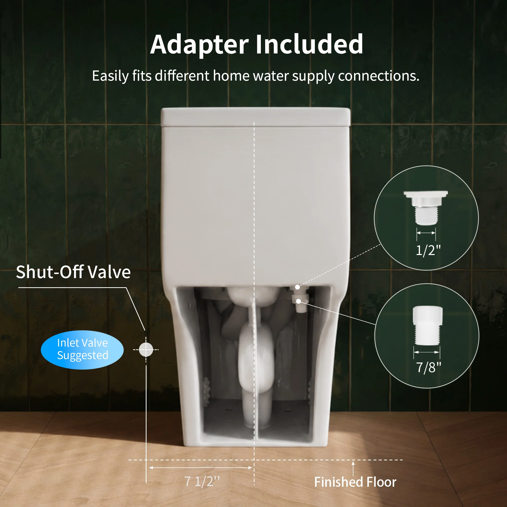 DeerValley DV-1F0470 One-Piece Toilet, Self-Cleaning Glaze & Dual Flush System - Image 9