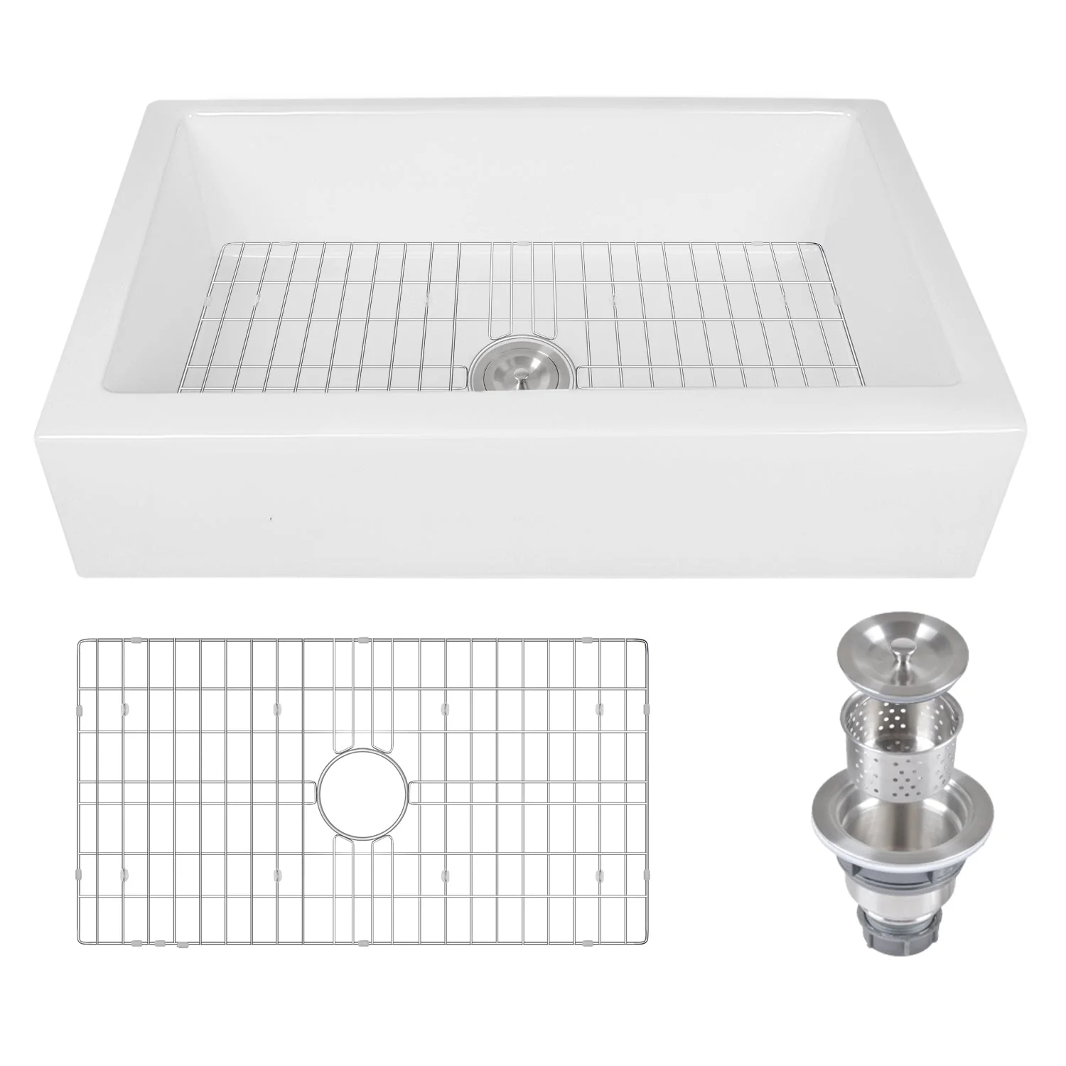 DeerValley DV-1K0135 Workstation Farmhouse Kitchen Sink – Scratch Resistant & Deep Basin - Image 10