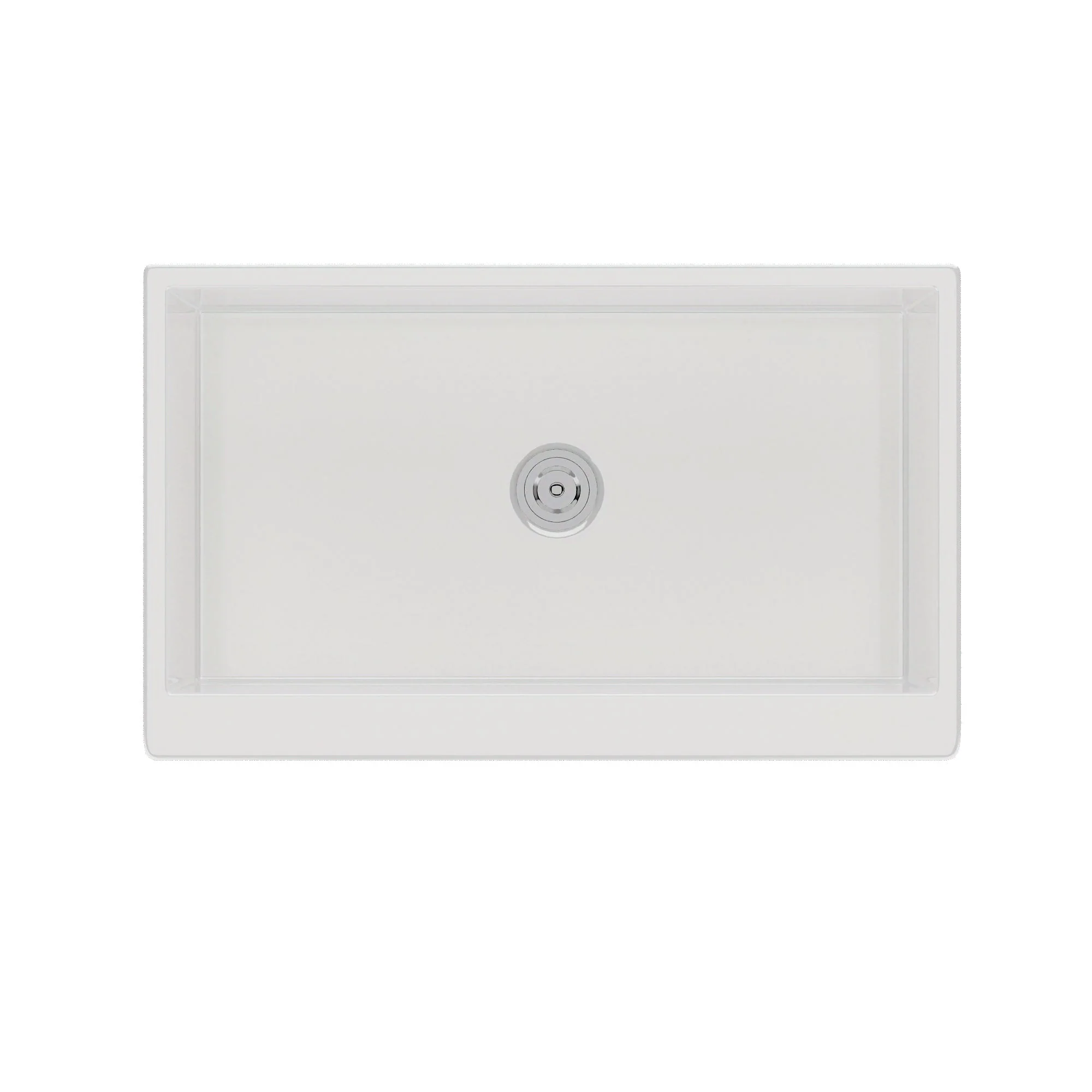 DeerValley DV-1K0259 33" L x 20" W White Farmhouse Kitchen Sink, Fireclay Apron Front Farm Sink with Sink Grid & Basket Strainer - Image 9