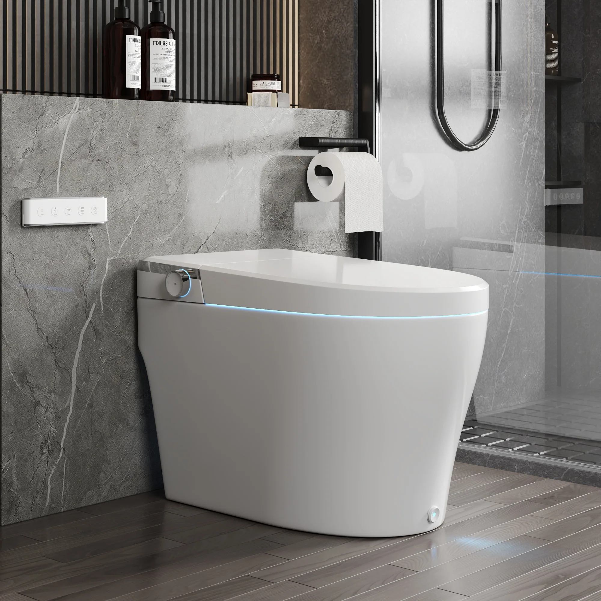 DeerValley DV-1S0029/V1/V3 Tankless Elongated Smart Toilet, One-Piece Elongated Smart Toilet with Foot Kick Flush (Seat Included) - Image 25