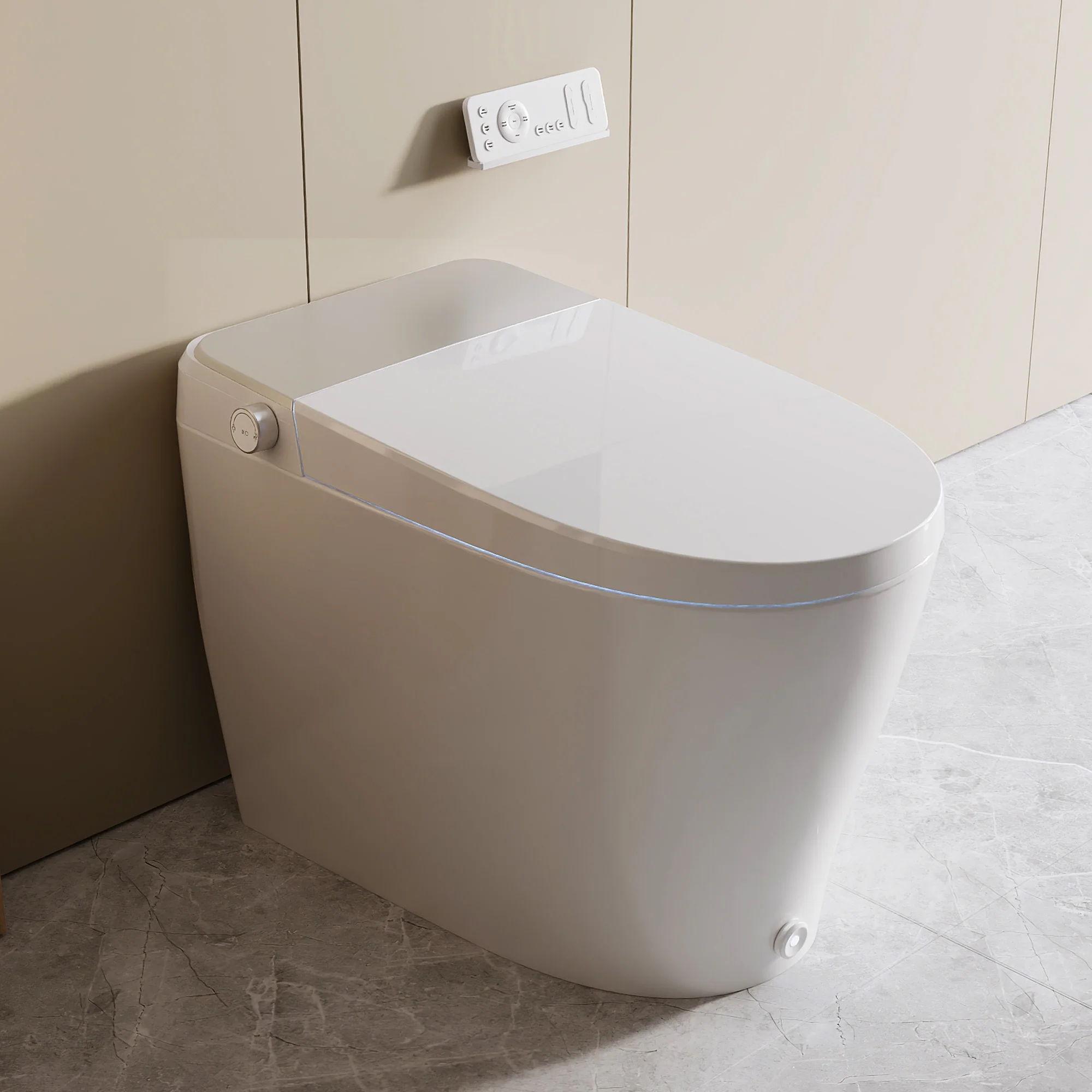 DeerValley DV-1S0029/V1/V3 Tankless Elongated Smart Toilet, One-Piece Elongated Smart Toilet with Foot Kick Flush (Seat Included) - Image 26