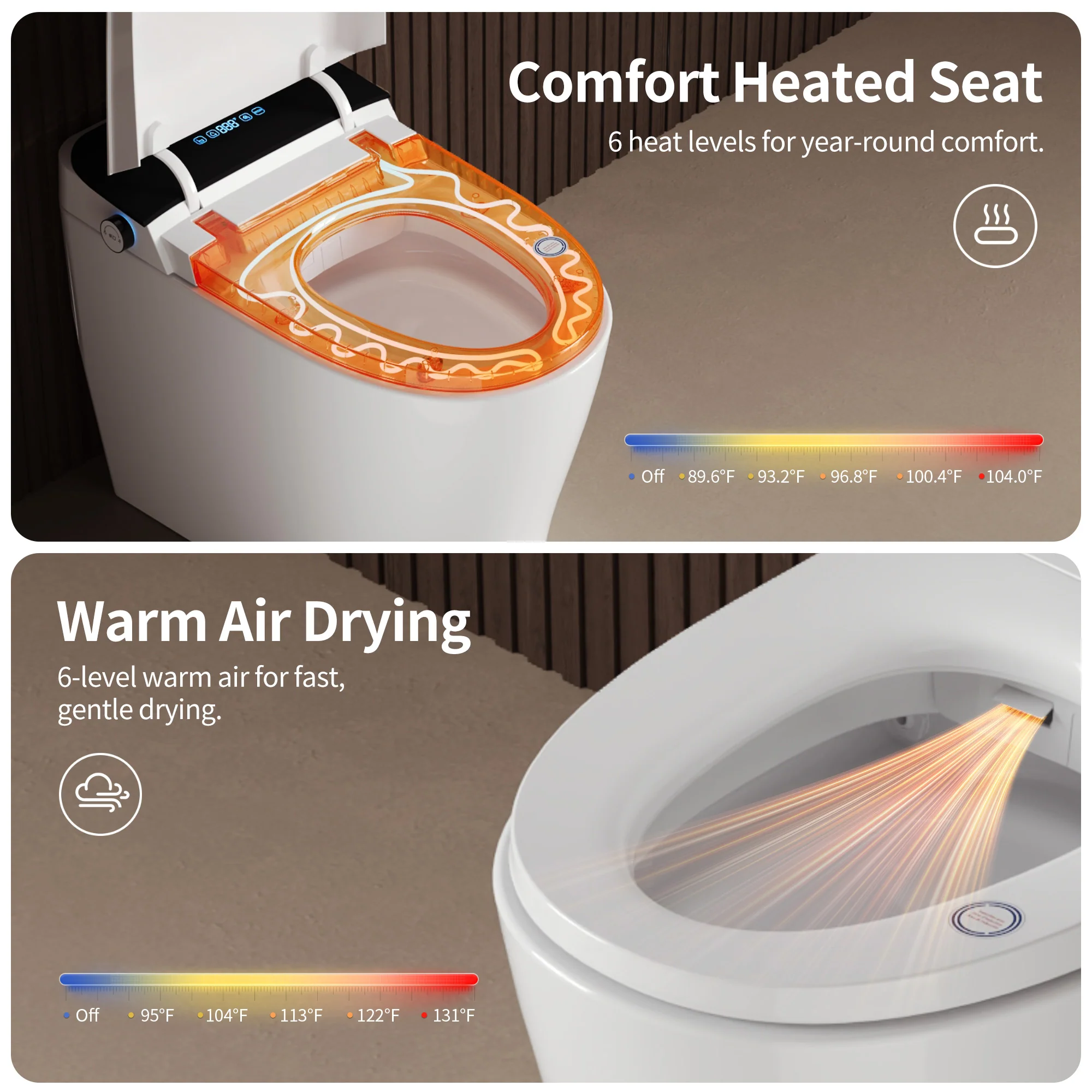 DeerValley DV-1S0450 Intelligent Elongated Toilet: Siphon Jet Flush with Integrated Bidet & Remote Control - Image 12