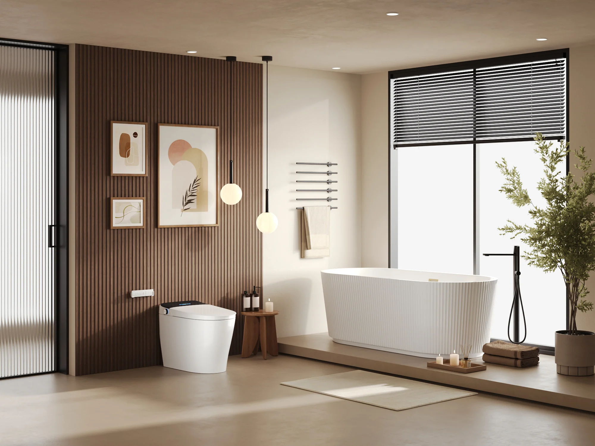 DeerValley DV-1S0450 Intelligent Elongated Toilet: Siphon Jet Flush with Integrated Bidet & Remote Control - Image 8