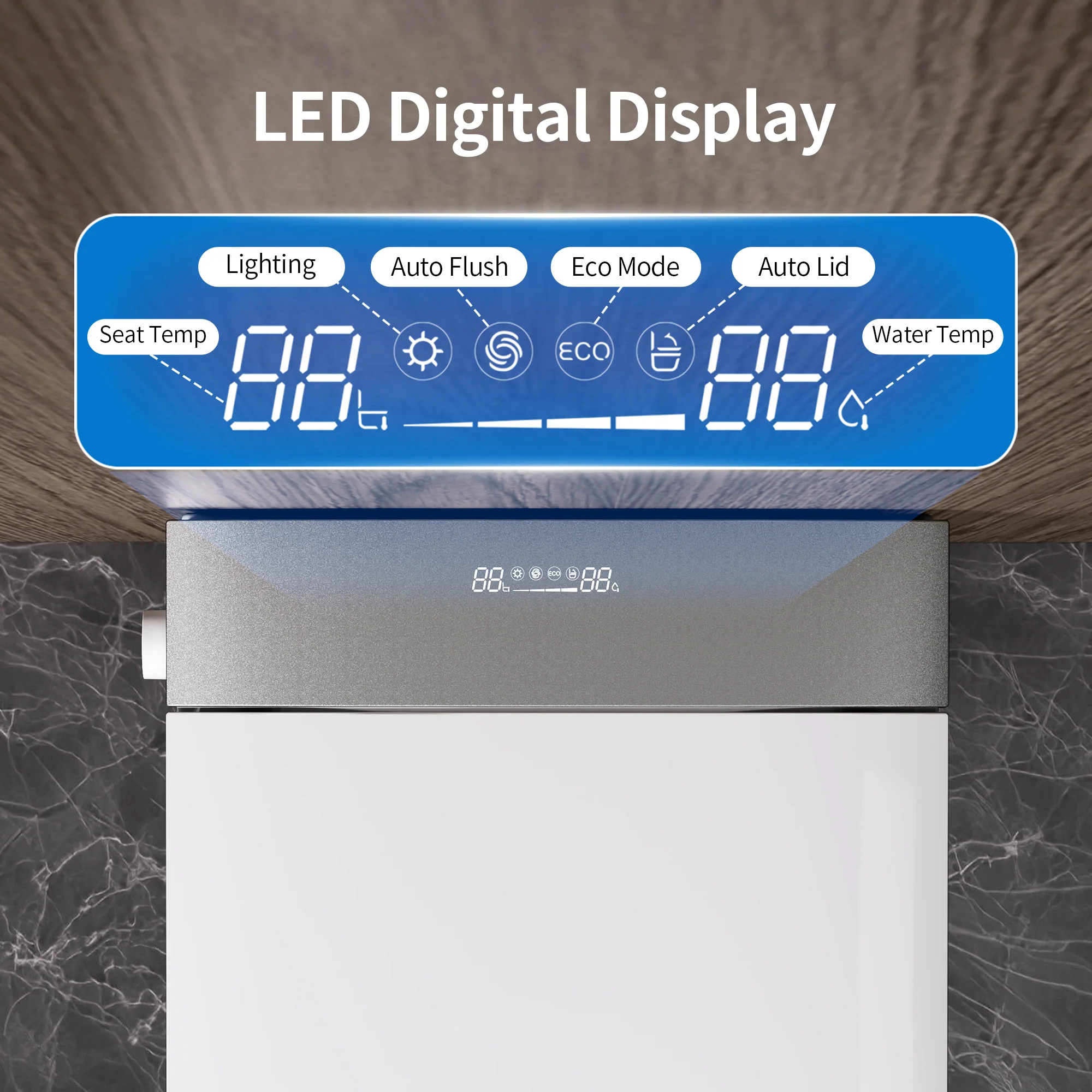 DeerValley DV-1S0455 Wall Hung Smart Toilet – Auto Open/Close, Foam Shield & Foot Sensor - Image 11
