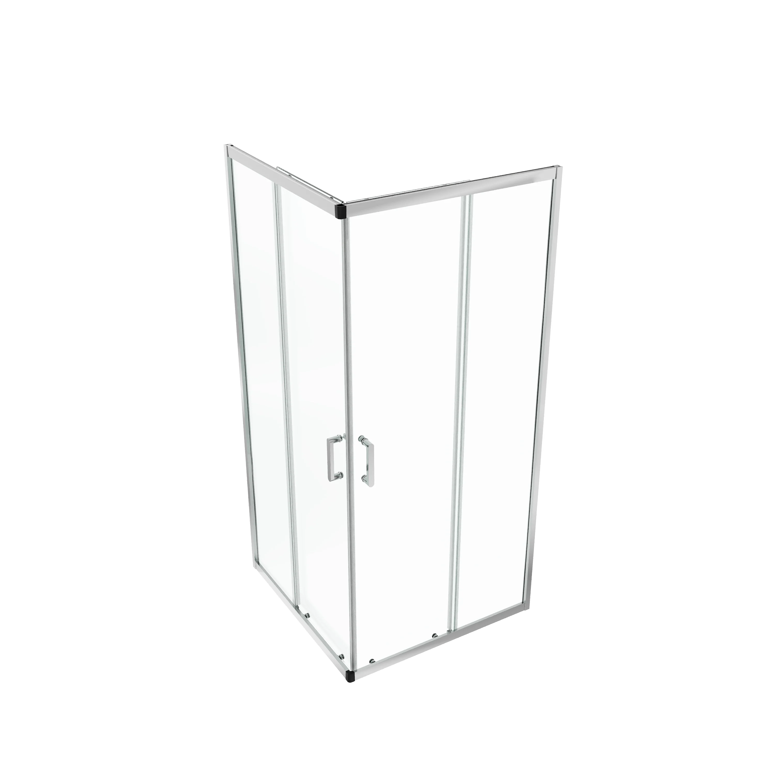 DeerValley DV-1SD0213 Framed Square Reversible Shower Enclosure, Double Sliding Door Corner Shower Door with 0.24" Clear Glass - Image 9