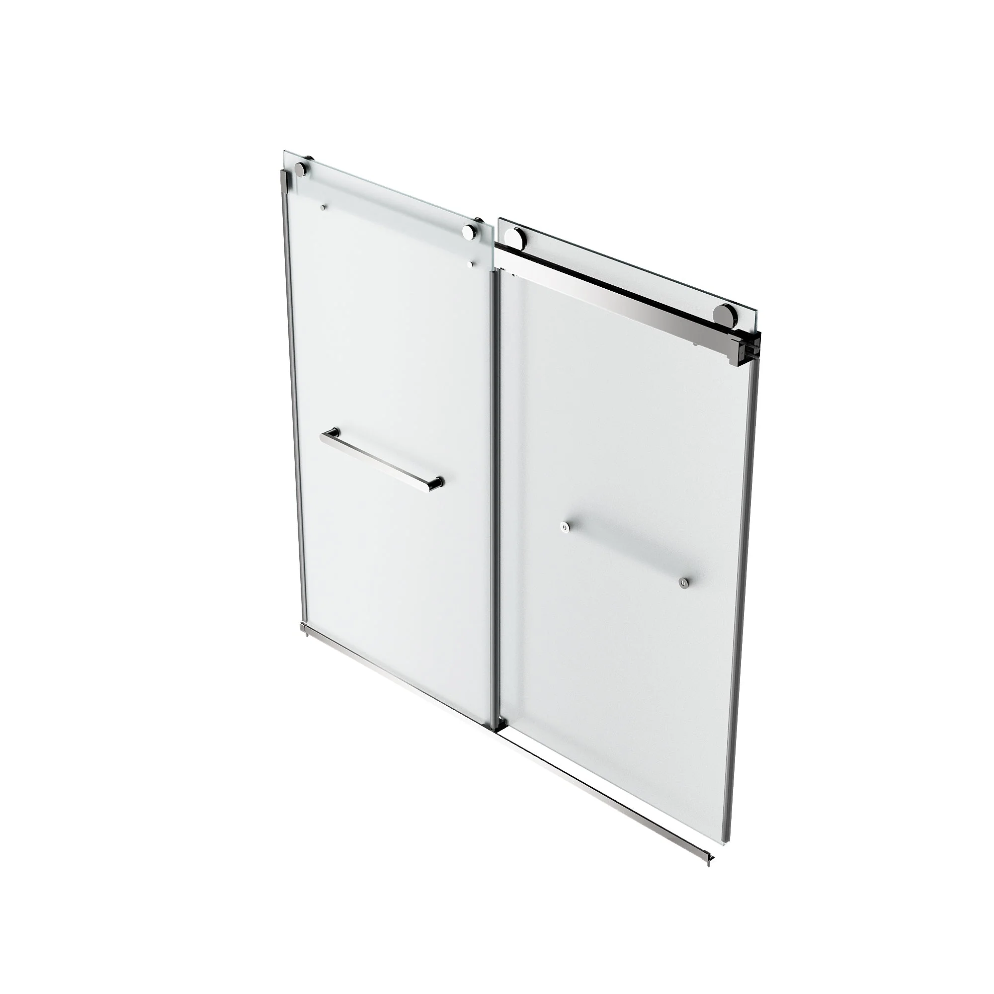 DeerValley DV-1SD0217B 59" x 59" Tub Shower Door Double Sliding Bypass Sliding Bathtub Door - Image 17