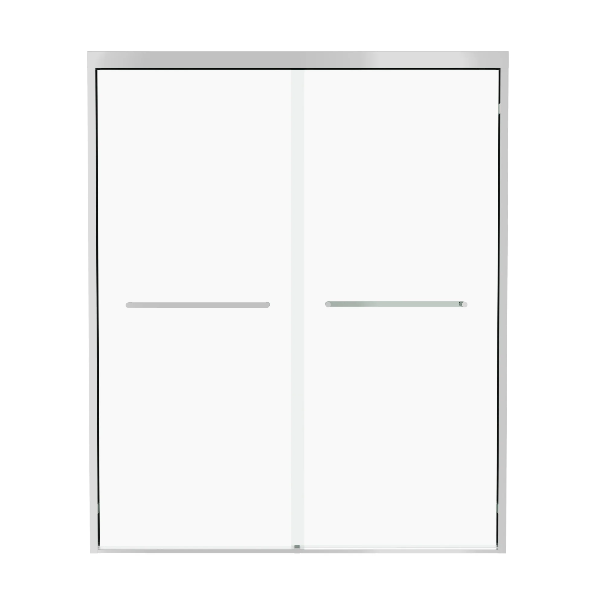 DeerValley DV-1SD0460B06 56–60" W x 72" H Double Sliding Shower Door for Walk-In Showers, Framed Bypass Door with Easy-Clean 1/4" (6mm) Tempered Glass, Durable Aluminum Frame, Matte Black - Image 3