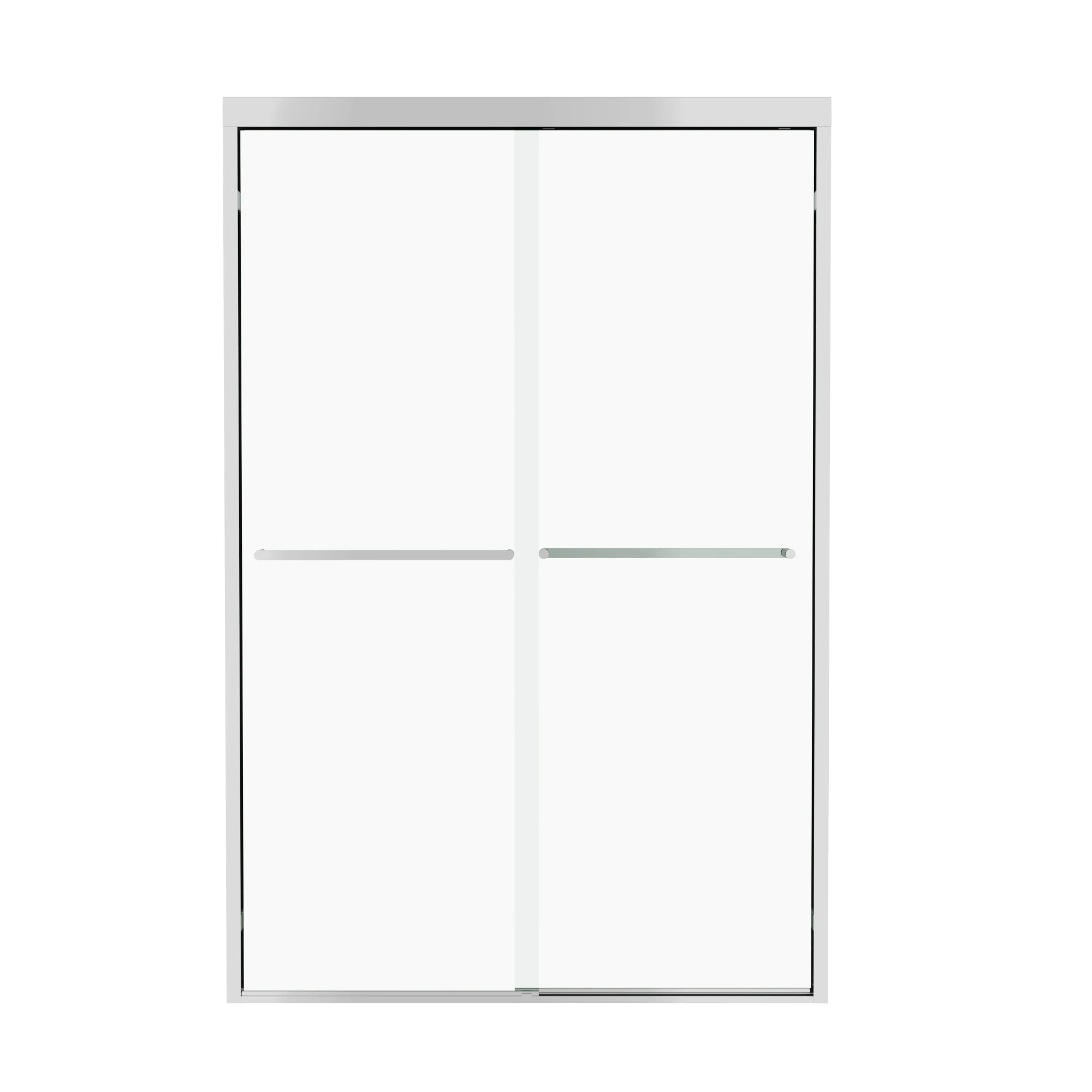 DeerValley DV-1SD0461B06 44"-48" W x 72" H Double Sliding Shower Door for Walk-In Showers, Framed Bypass Door with Easy-Clean 1/4" (6mm) Tempered Glass, Durable Aluminum Frame, Matte Black - Image 3