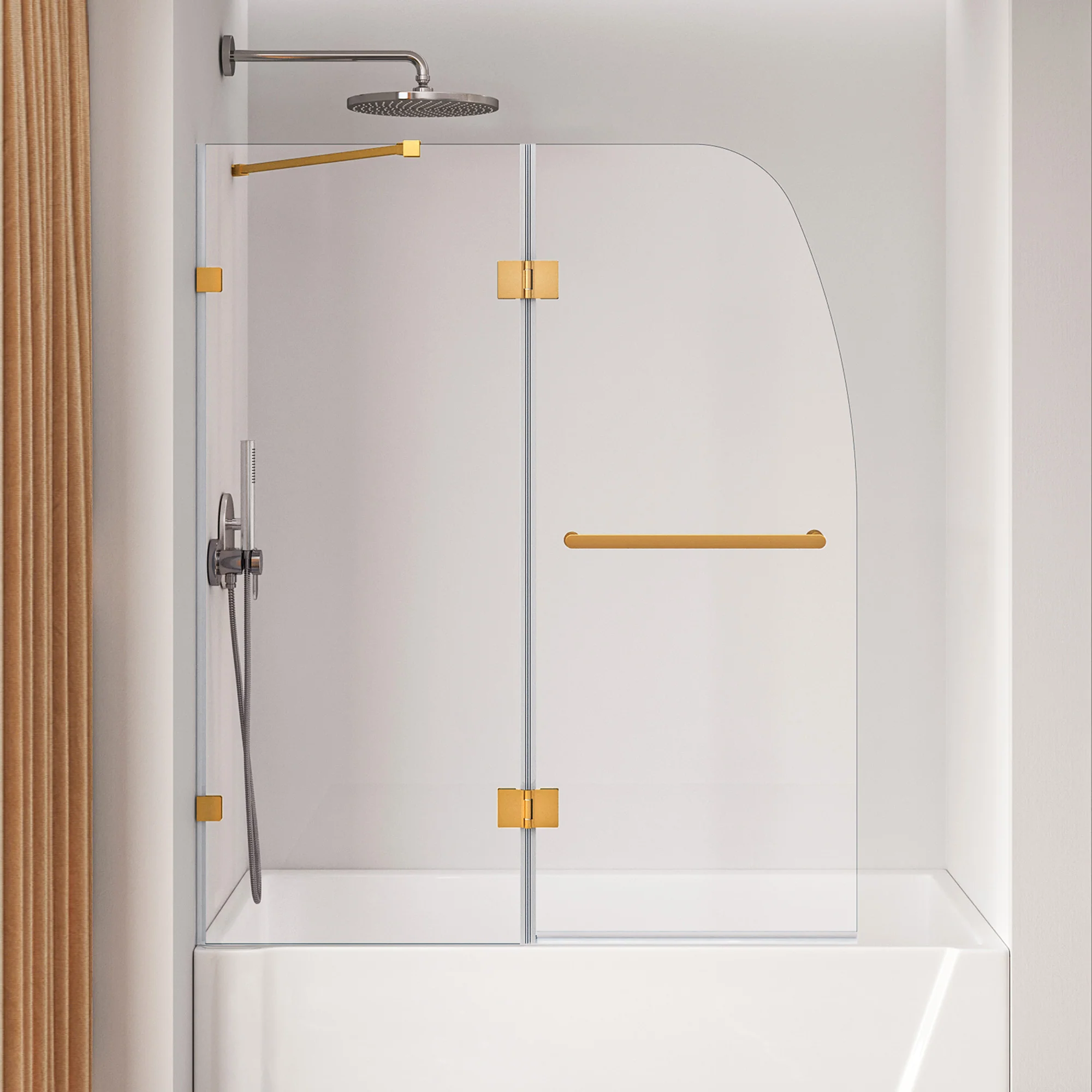 DeerValley DV-1SD0465B06 48" Frameless Bathtub Door, EasyClean & Towel Bar - Image 14