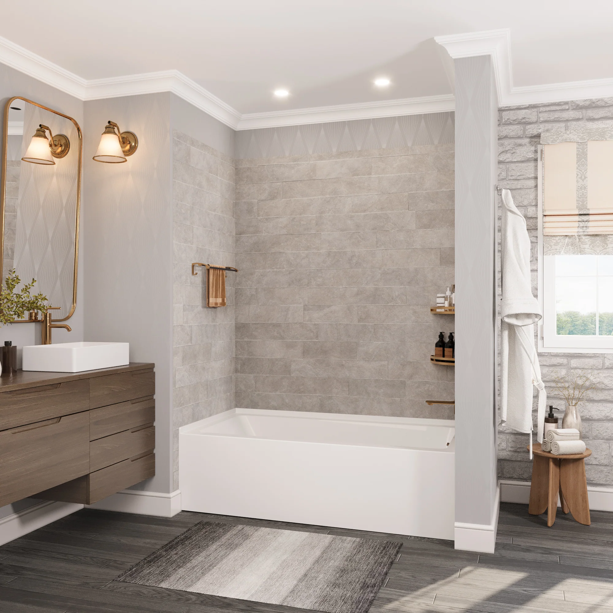 DeerValley DV-1T0195 60x30 Acrylic Alcove Soaking Bathtub with Apron, Left Drain, White - Image 9