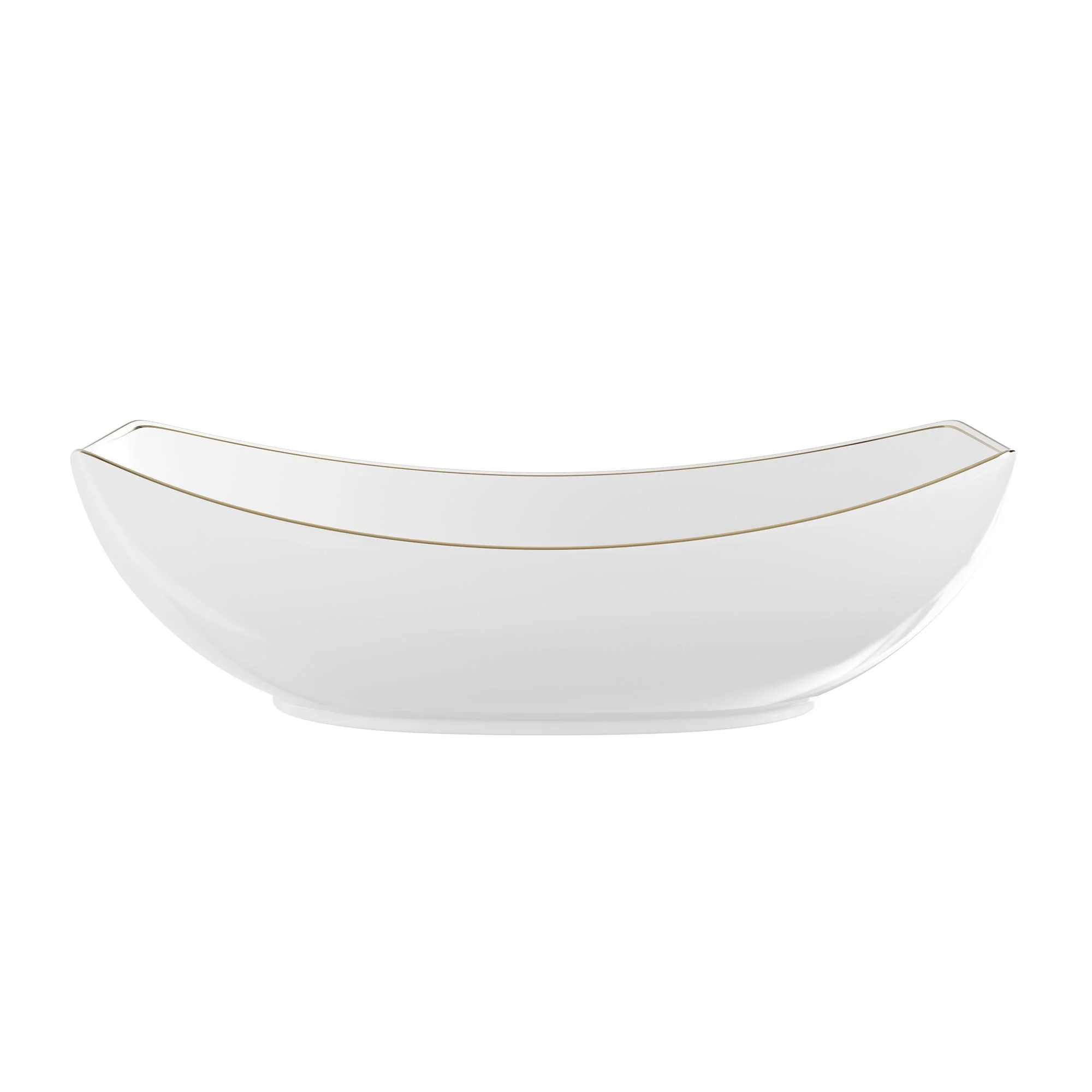 DeerValley DV-1V0319 Vessel Sinks Boat-Shaped Luxury Ceramic Gold Trim Easy Clean - Image 2