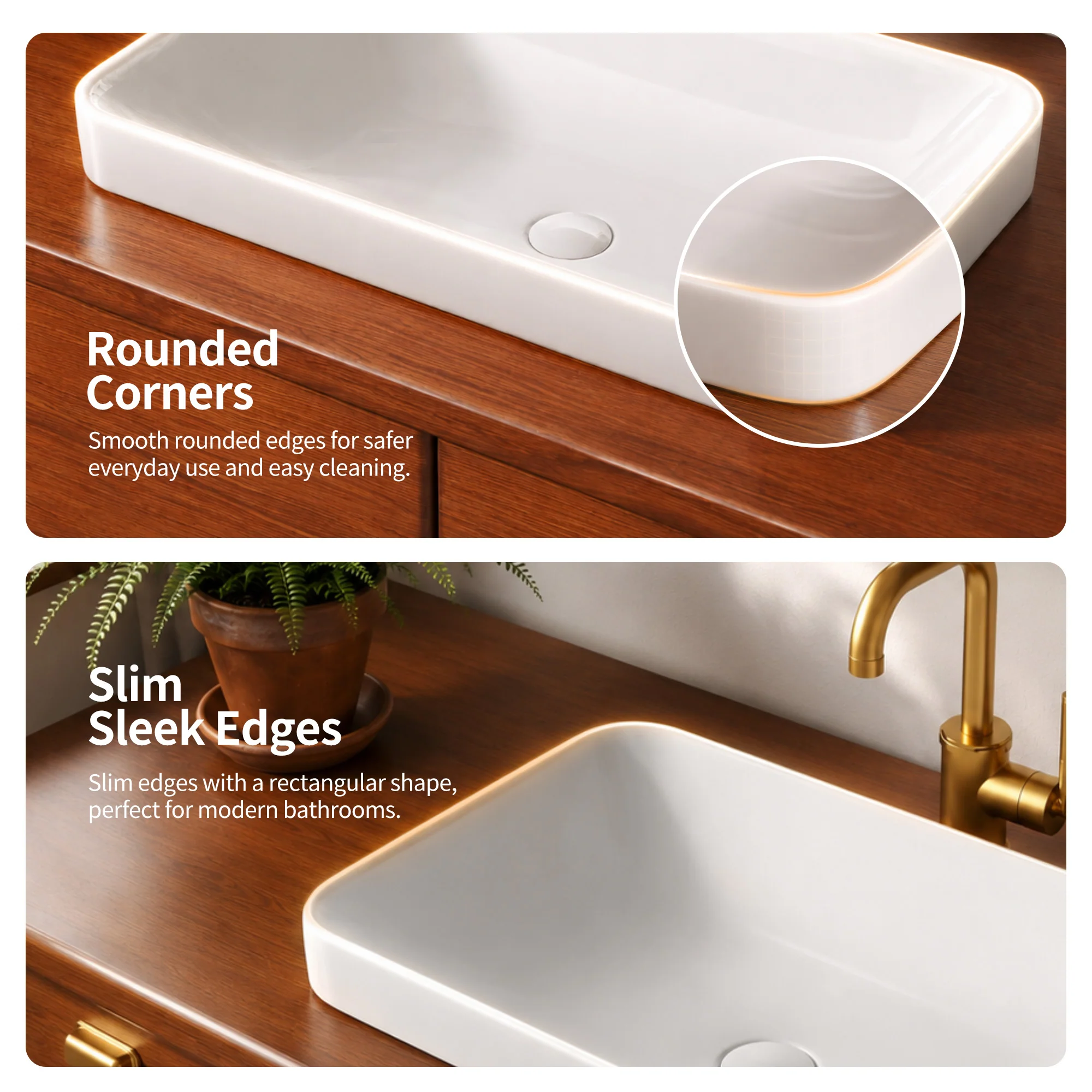 DeerValley DV-1V0473/DV-1V0475 Vessel Sink, Round Non-Porous Ceramic, No-Overflow - Image 7