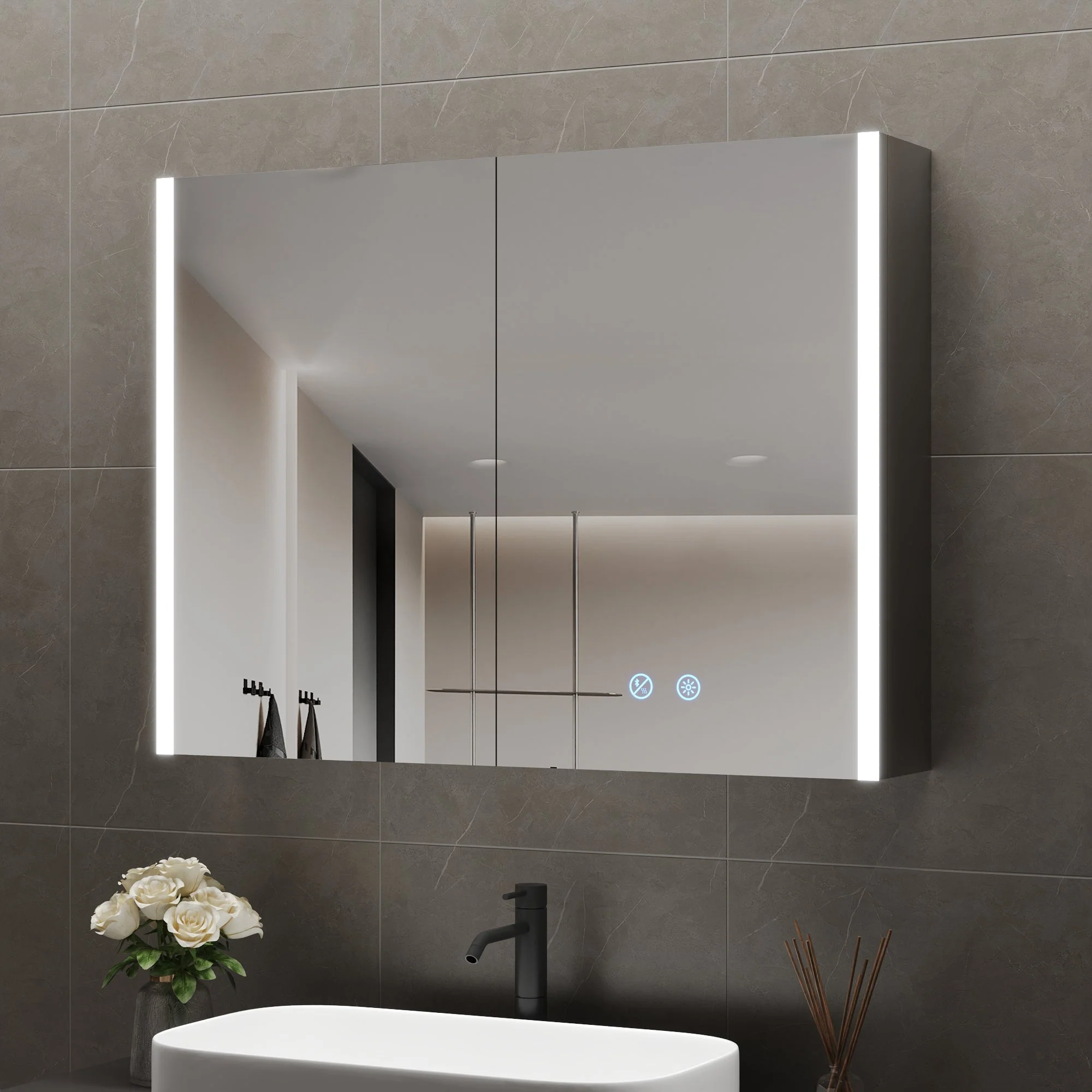 DeerValley DV-1VM0239 LED Medicine Cabinets Bluetooth Anti-Fog Dimmable - Image 8